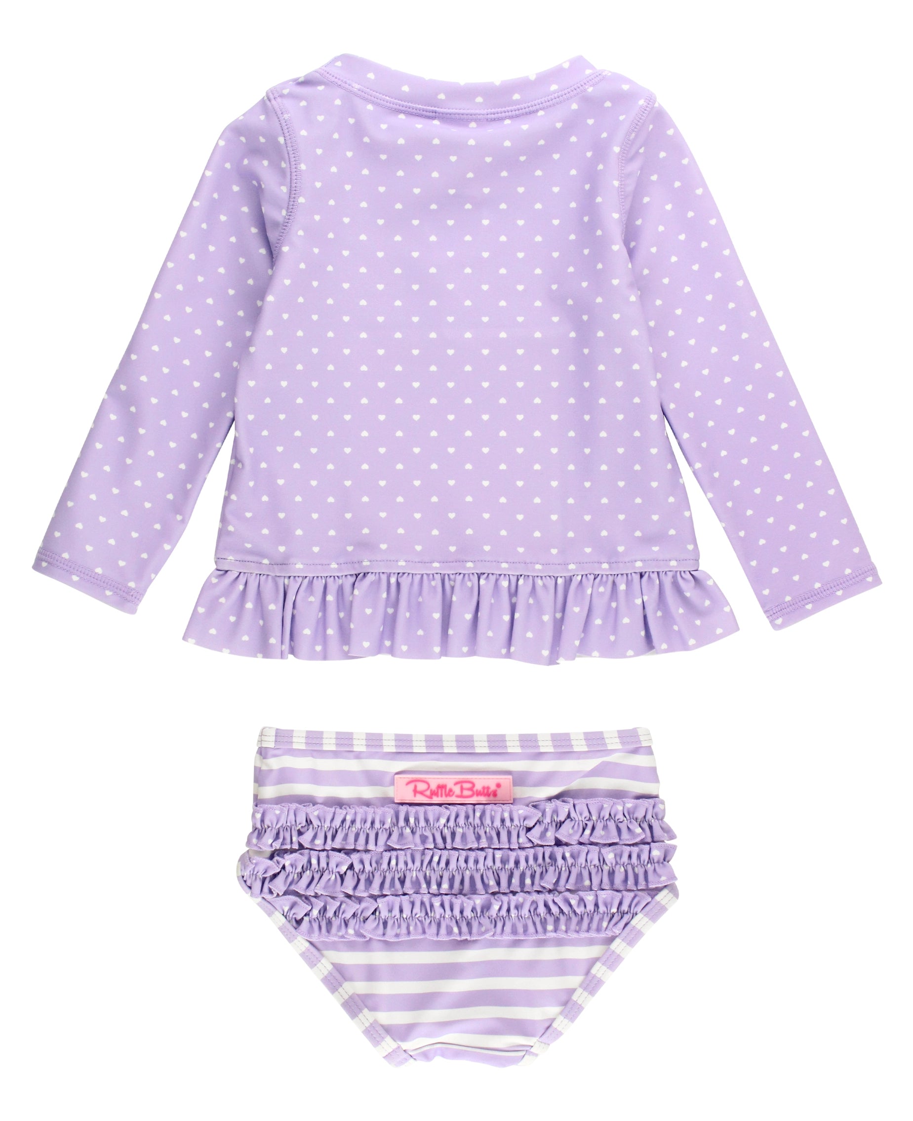 LAVENDER HEART LONG SLEEVE RASH GUARD