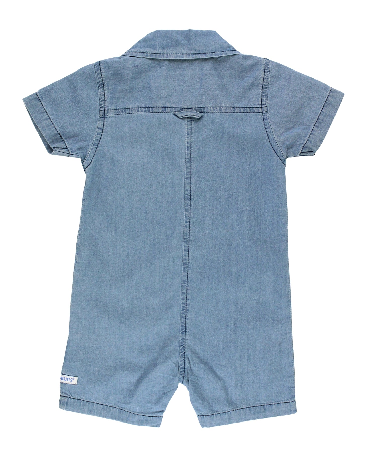 LIGHT WASH DENIM ROMPER