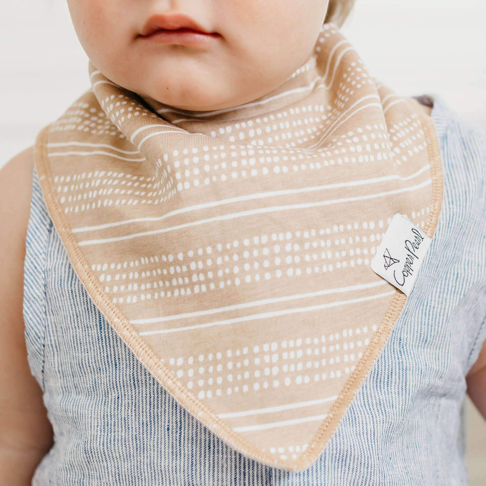 BABY BANDANA BIBS - PEANUT