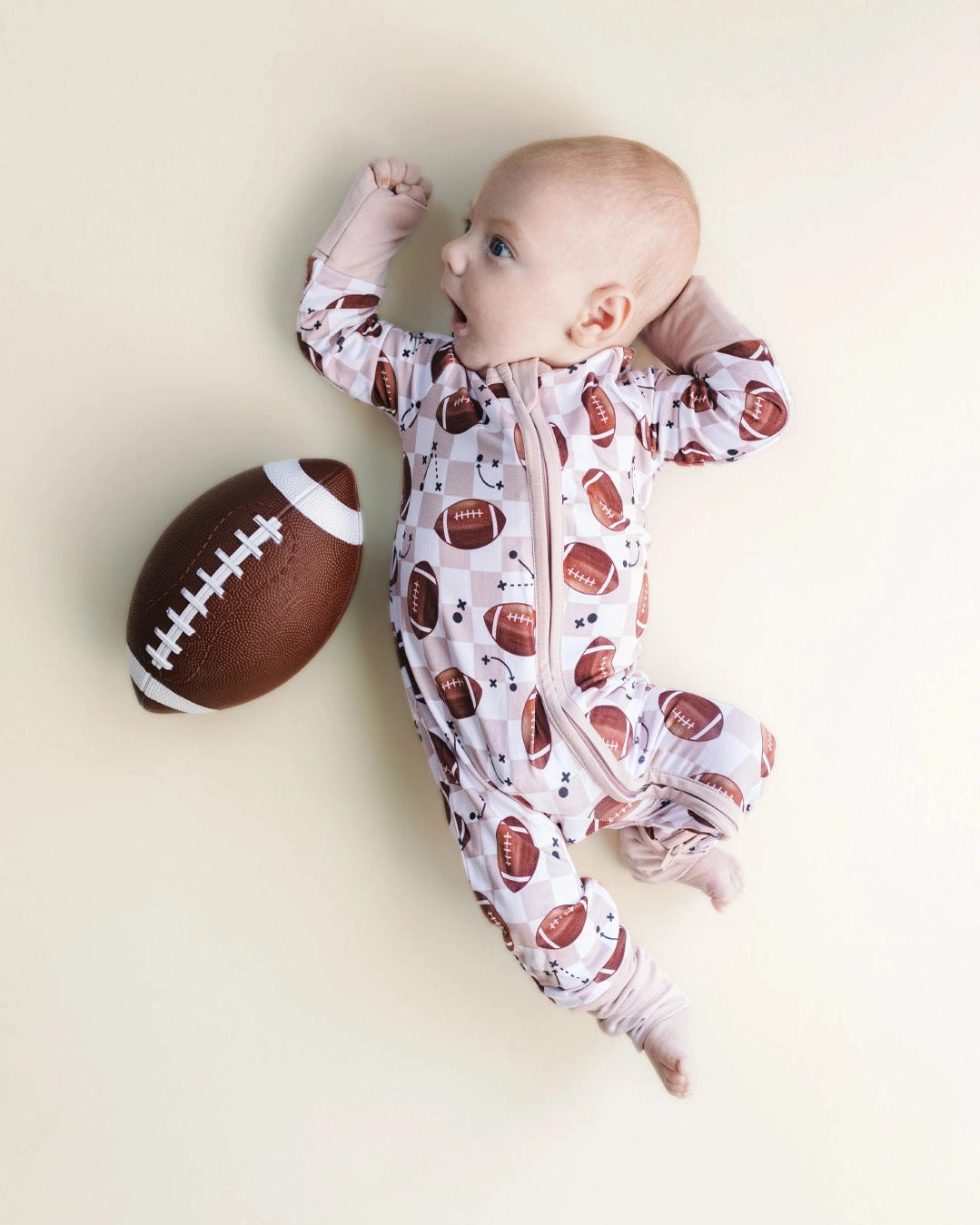 FOOTBALL BAMBOO ONESIE