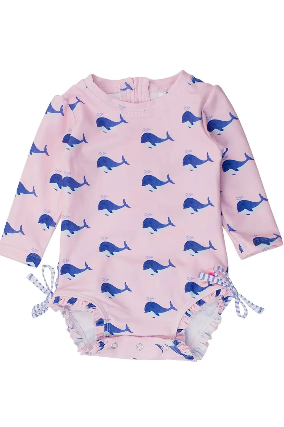 PINK WHALE FRIENDS LONG SLEEVE RASH GUARD