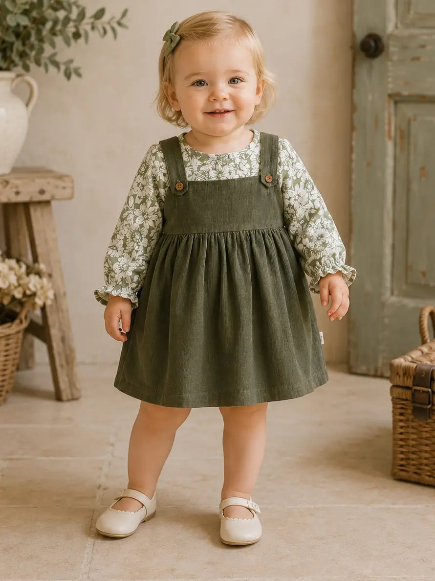 LUCILLE CORDUROY DRESS & BLOOMER SET