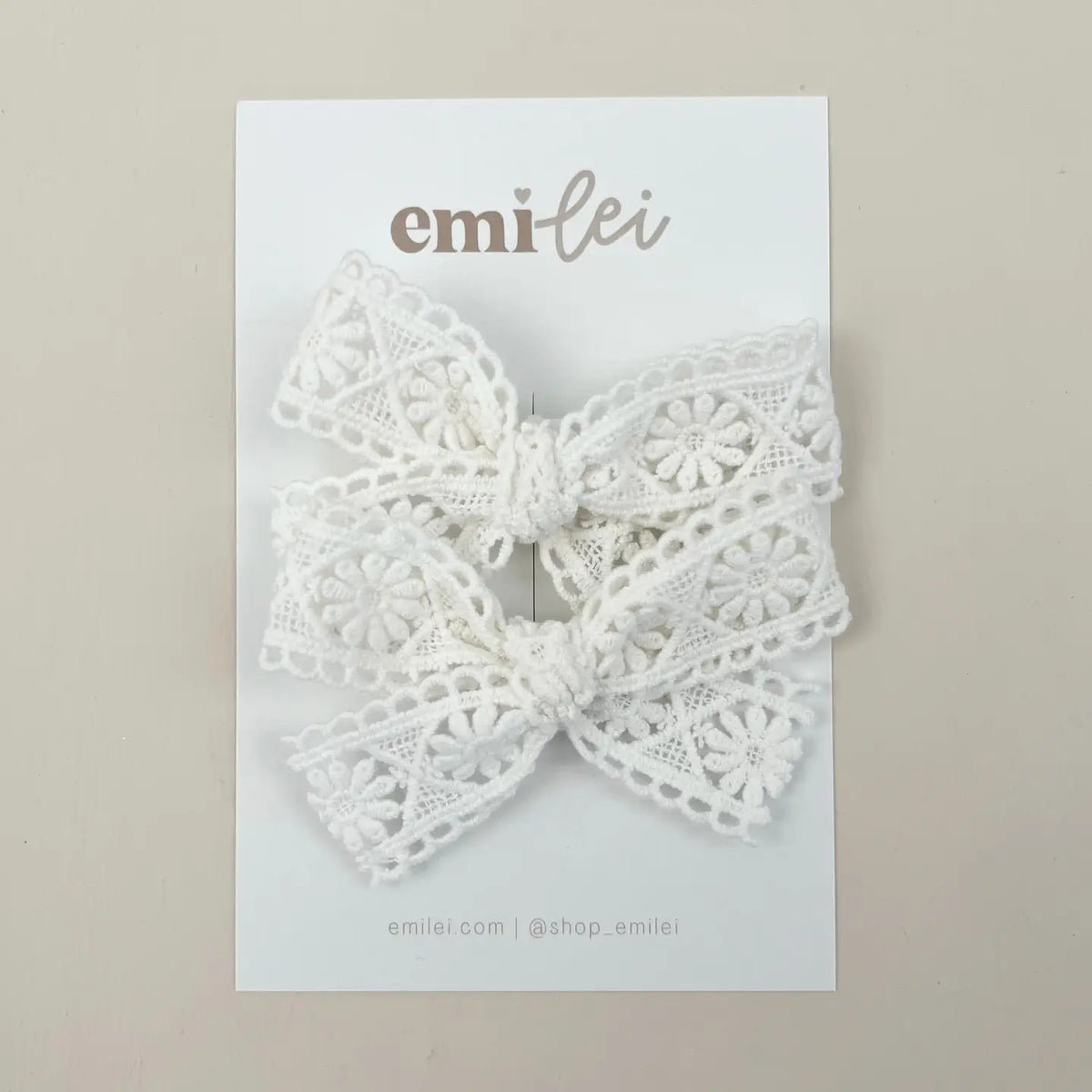 LACE PIGTAIL BOW CLIPS