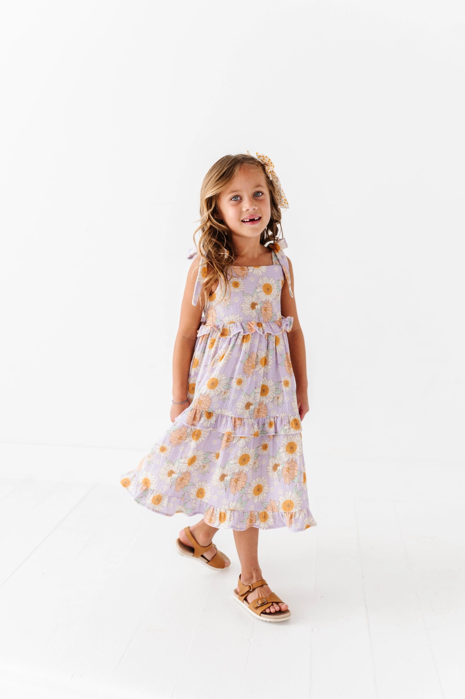 SUNFLOWER STRAPPY DRESS