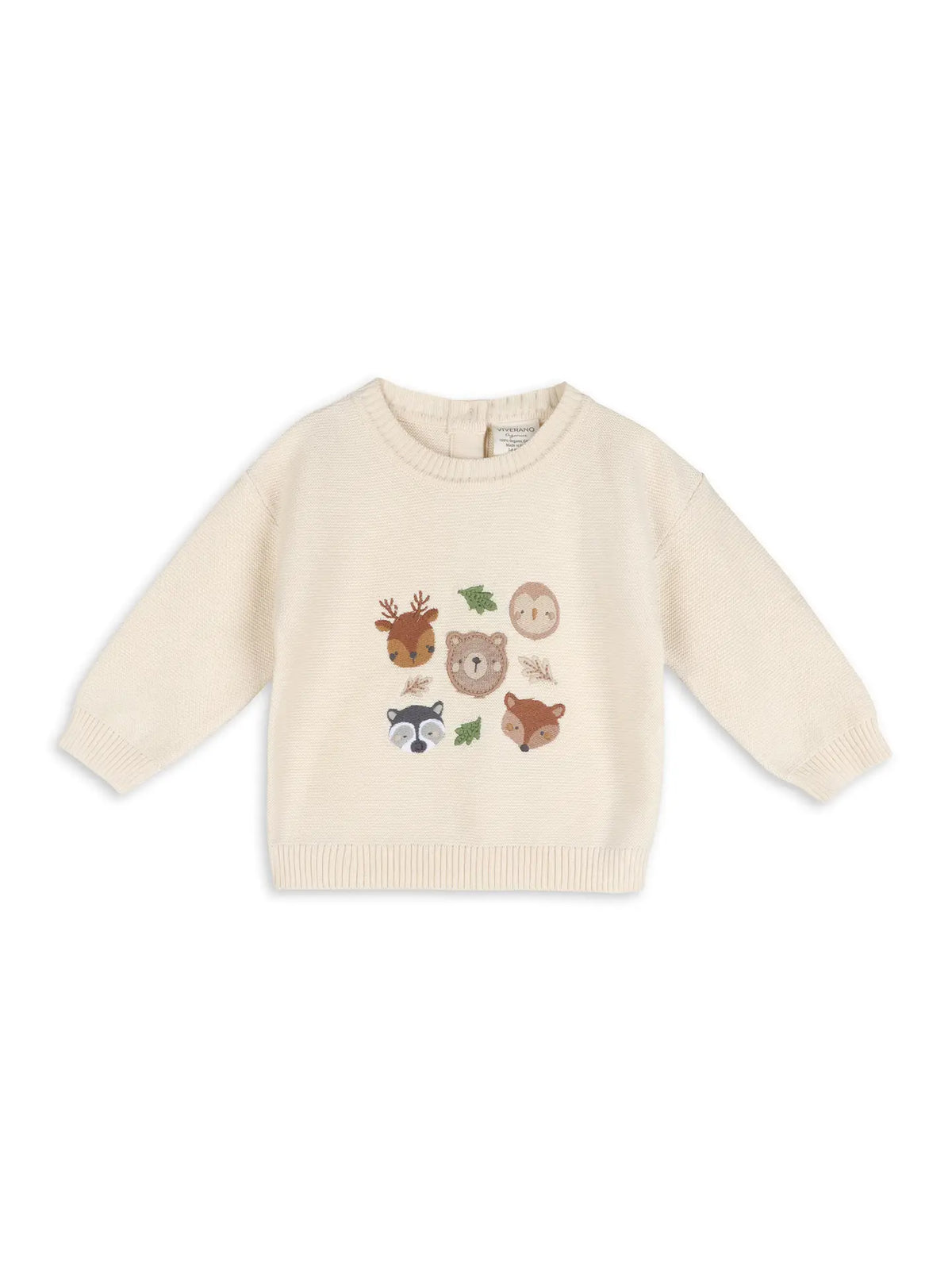 WOODLAND ANIMALS KNIT PULLOVER SWEATER