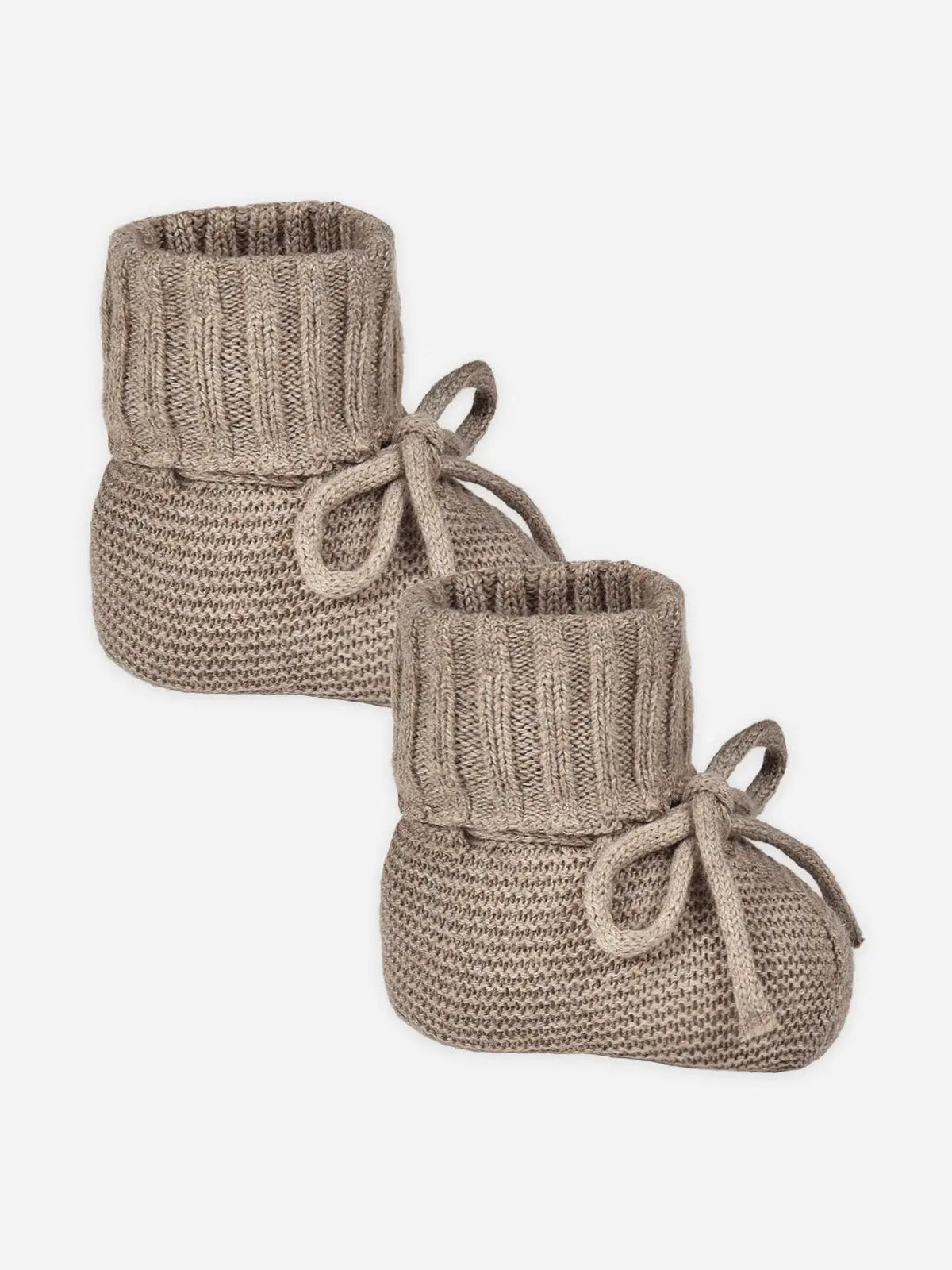 KNIT BOOTIES - HEATHERED MOCHA