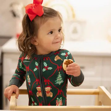 BEAR-Y CHRISTMAS BAMBOO ZIP PAJAMAS