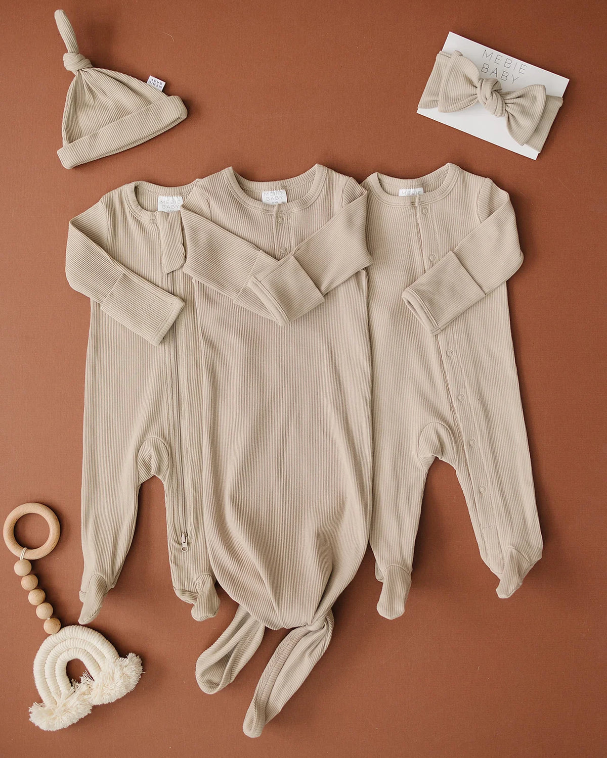 OATMEAL ORGANIC COTTON KNOT GOWN
