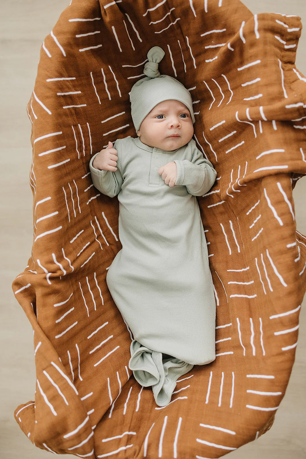 SAGE ORGANIC COTTON KNOT GOWN