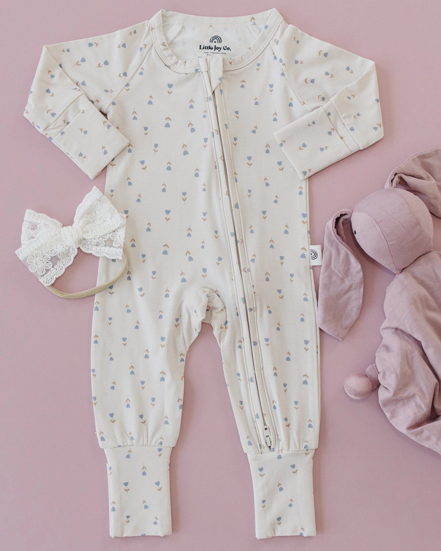 TINY TULIPS - BAMBOO ONESIE