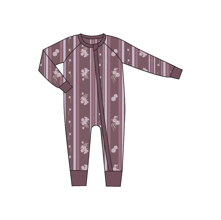COTTAGE STRIPE BAMBOO ONESIE
