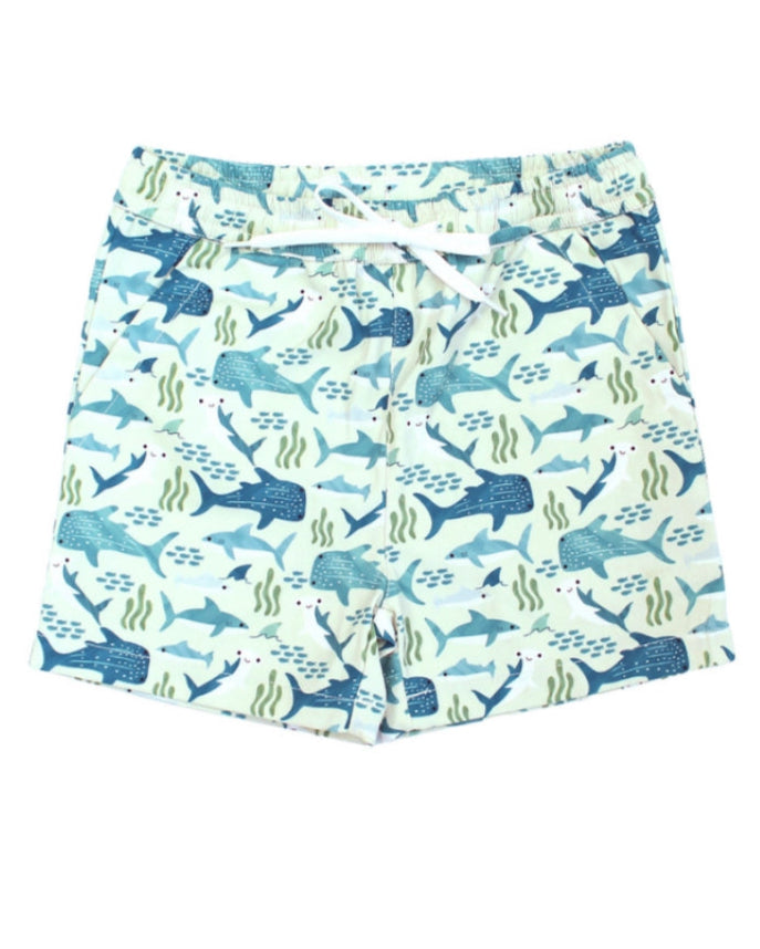 SHARK FRIENDS SWIM TRUNKS