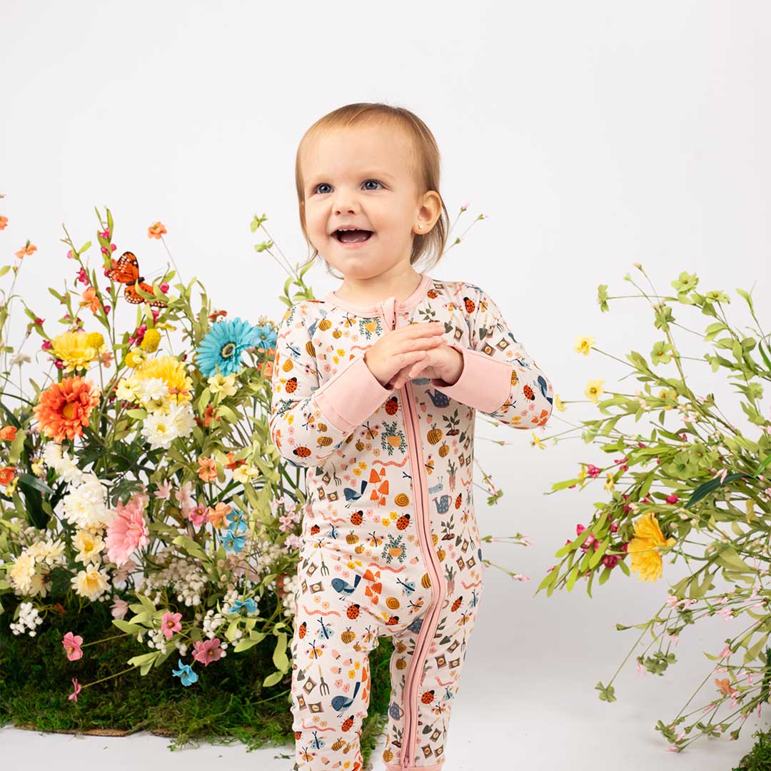 GARDEN FRIENDS BAMBOO ROMPER