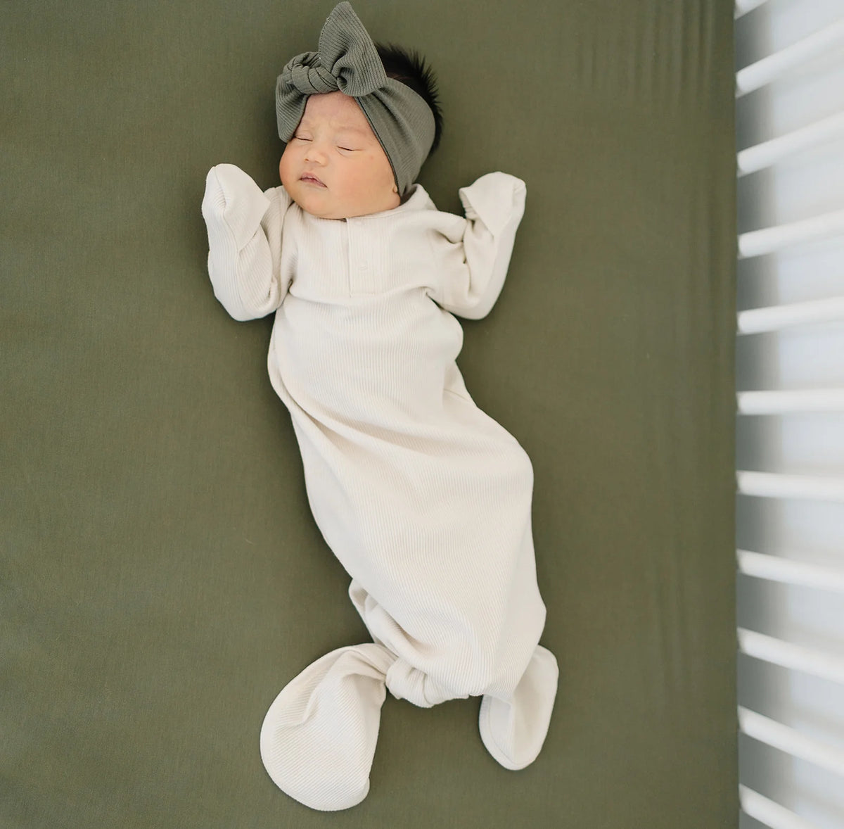 VANILLA ORGANIC COTTON KNOT GOWN