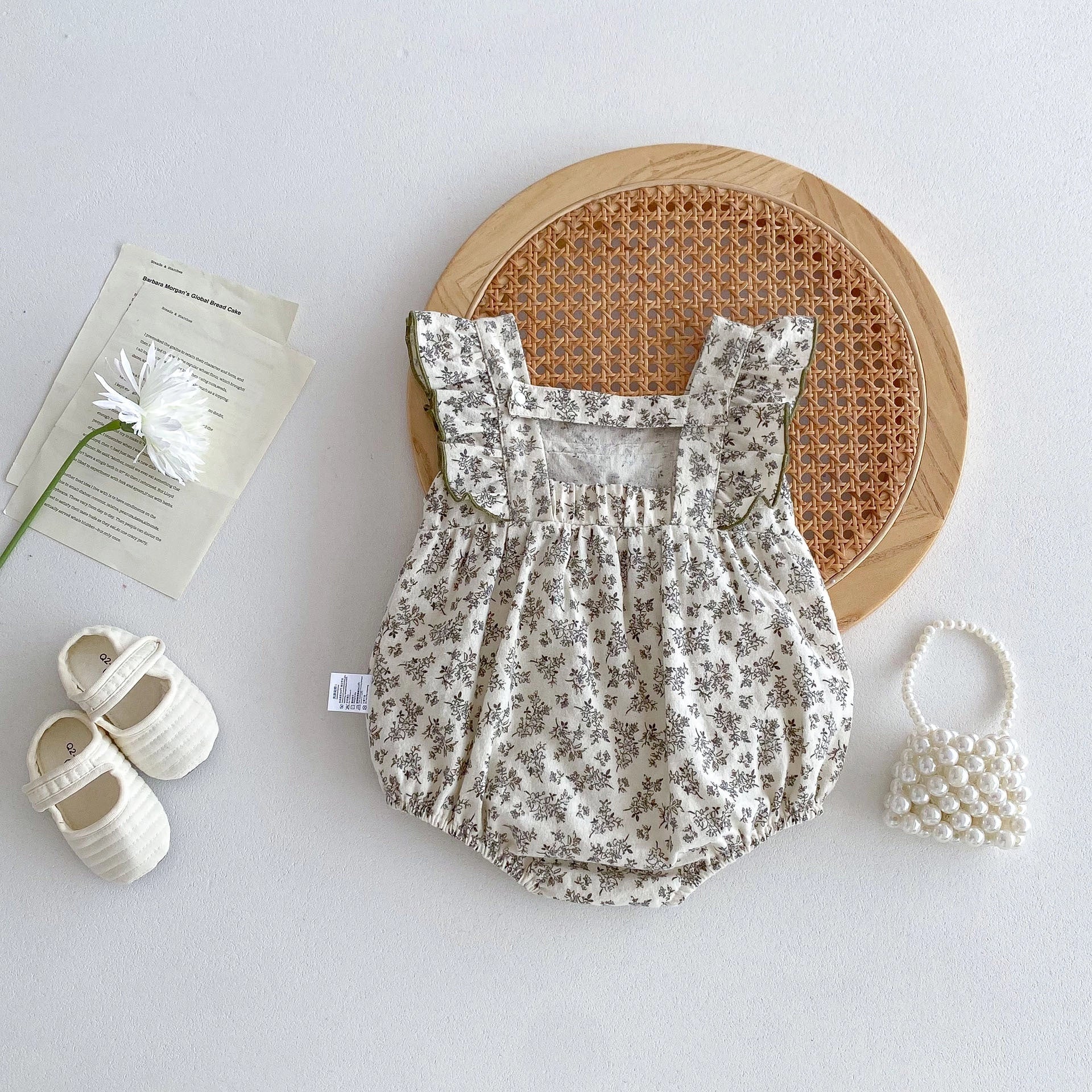 FLORAL SQUARE NECK ROMPER