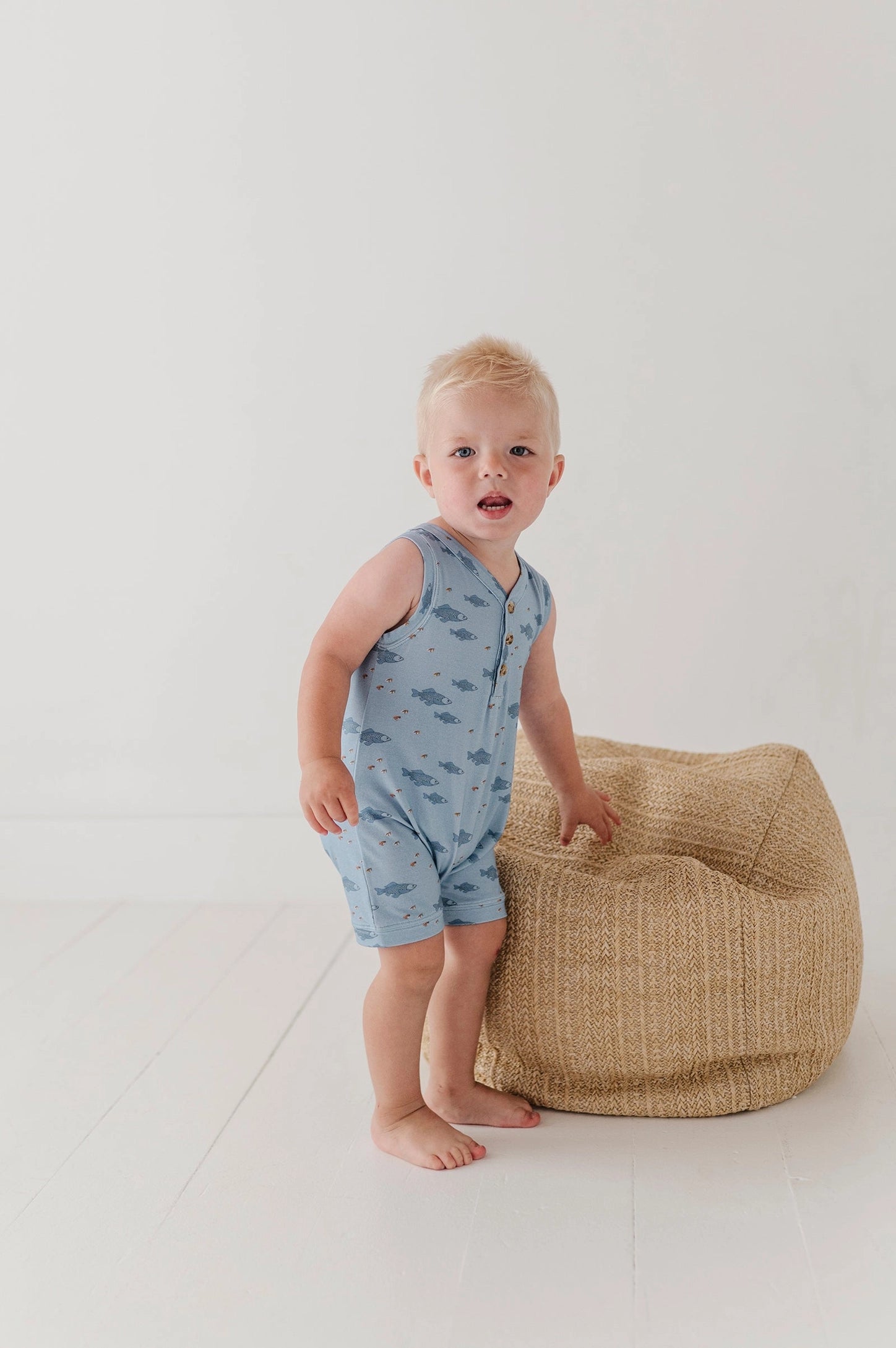 FISH SLEEVELESS ROMPER