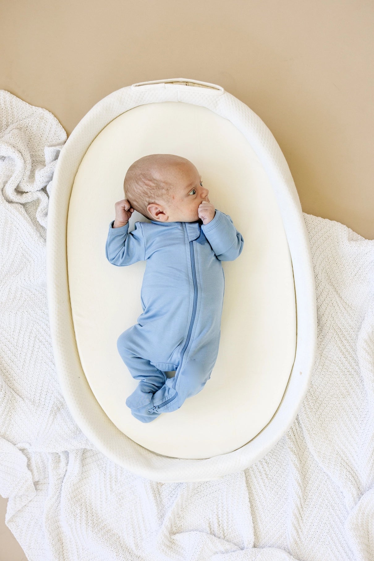 BLUE FOOTED ONESIE - BAMBOO