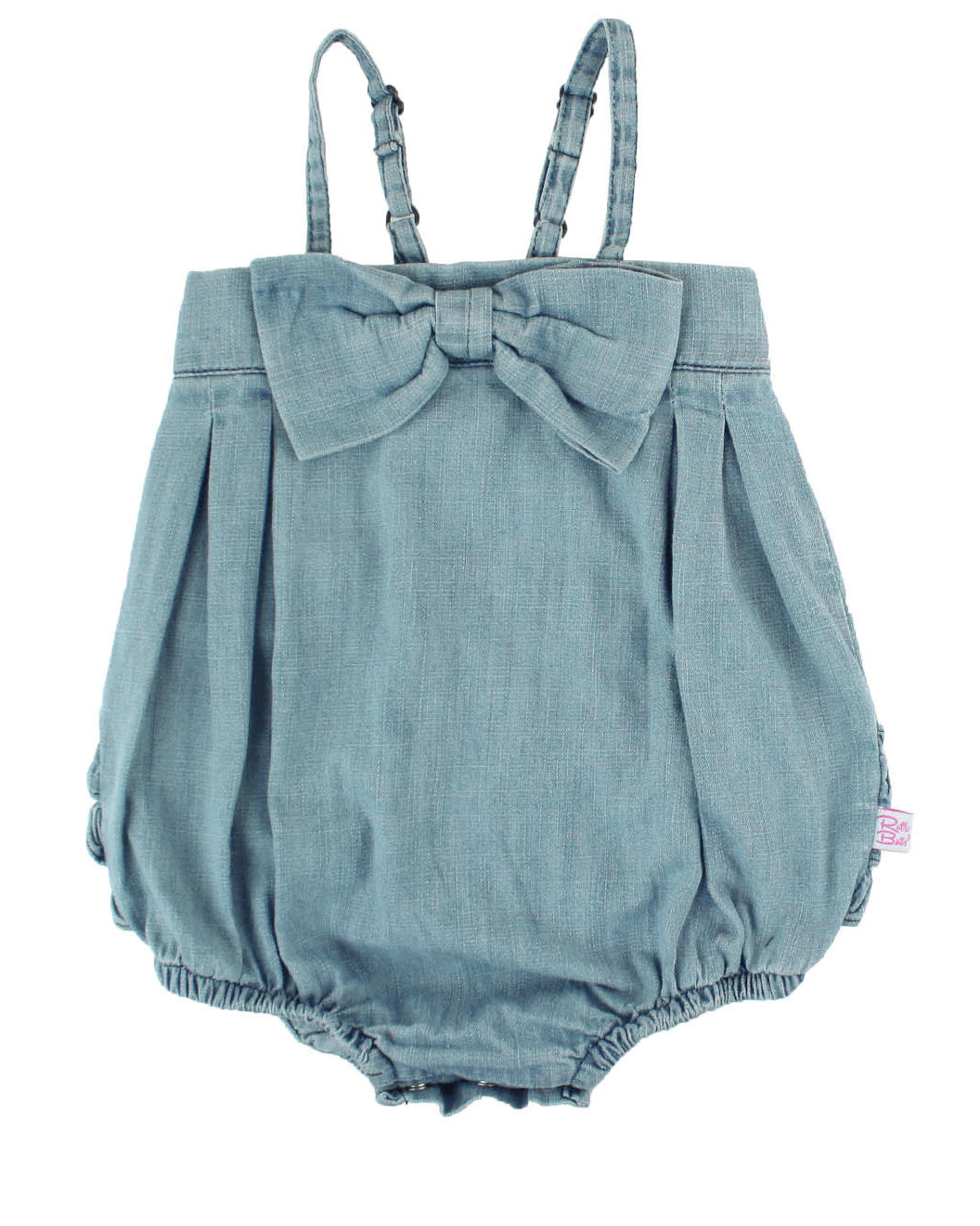 LIGHT WASH DENIM BOW BUBBLE