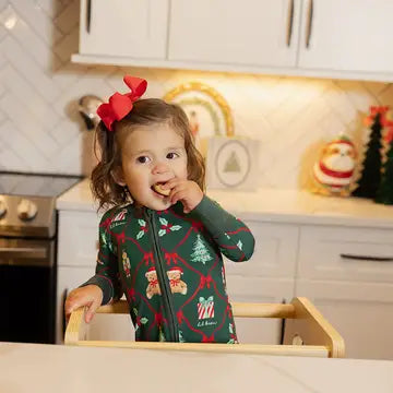 BEAR-Y CHRISTMAS BAMBOO ZIP PAJAMAS