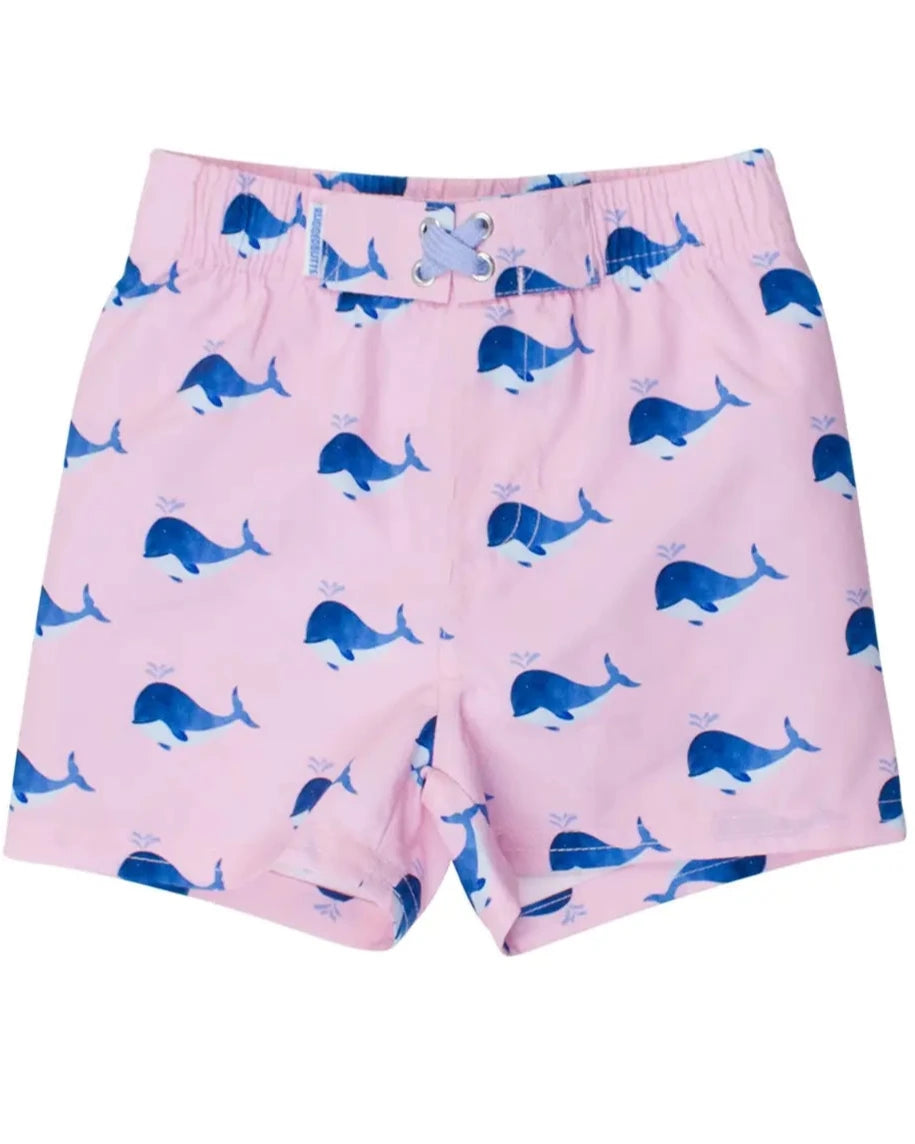 PINK WHALE SWIM TRUNKS