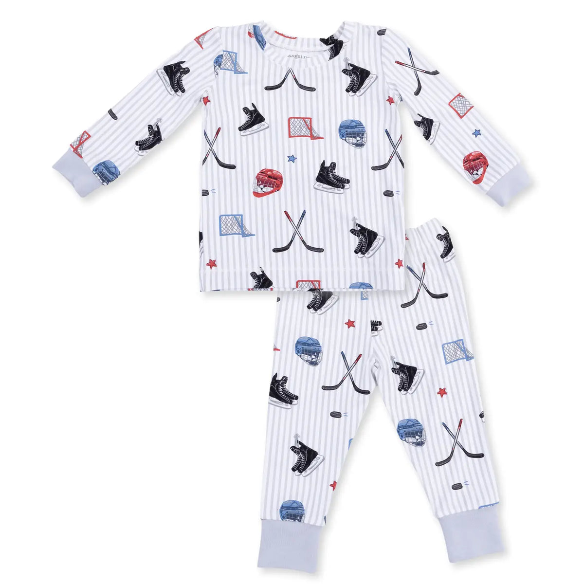 LONG SLEEVE LOUNGEWEAR SET - HOCKEY STRIPE