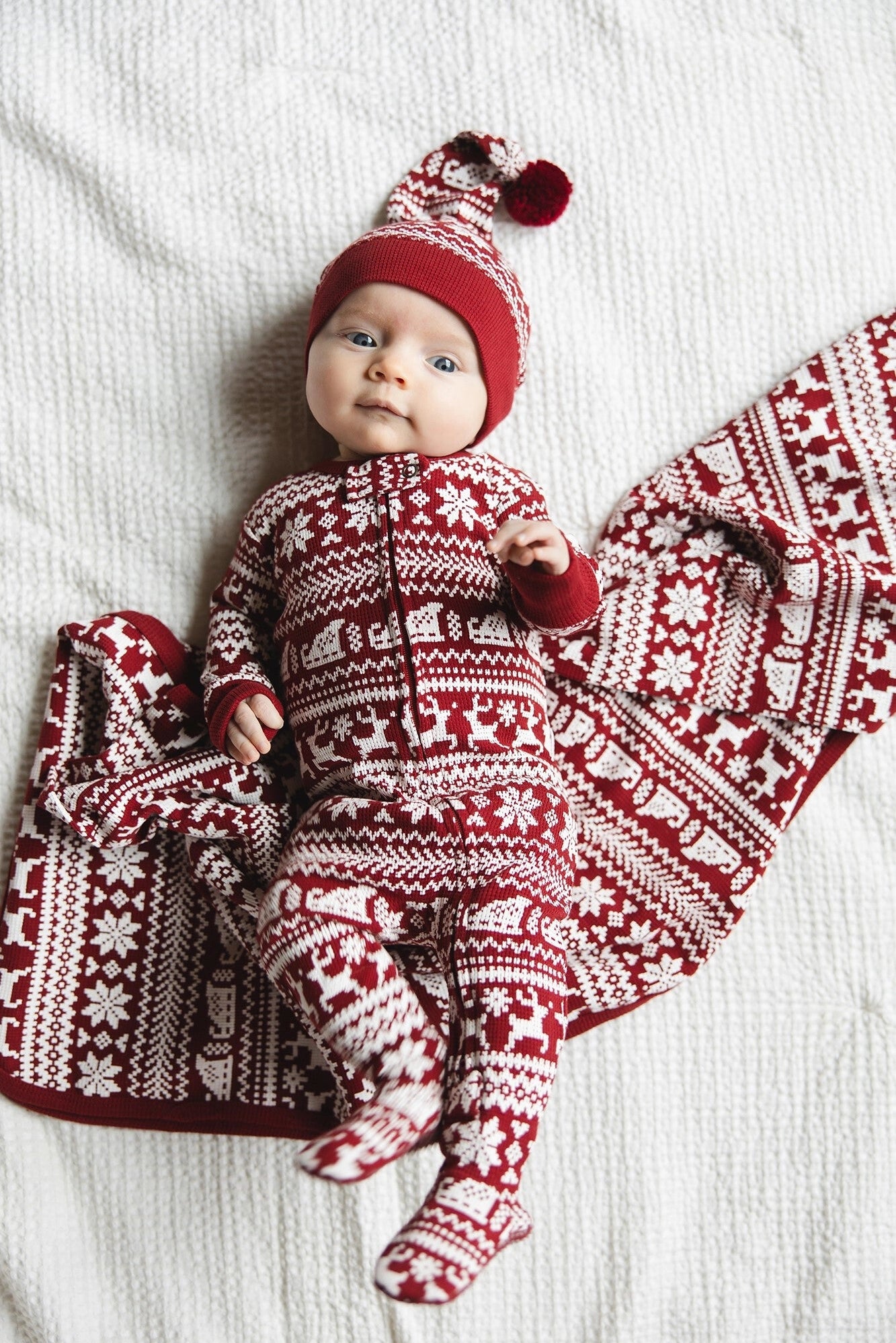 HOLIDAY ZIPPER FOOTIE SET - SANTA&