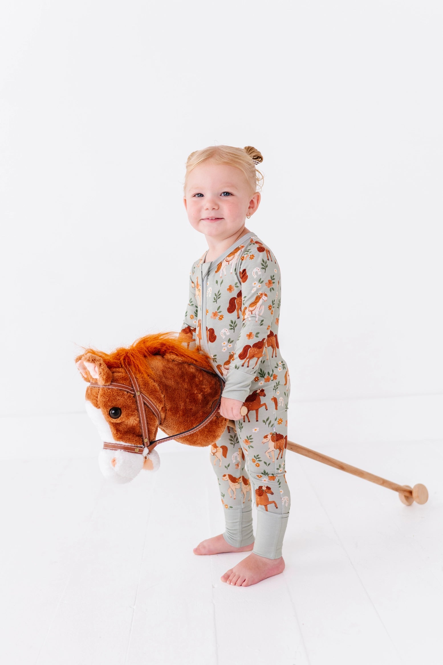 KIDS BAMBOO SLEEPER HORSIN AROUND