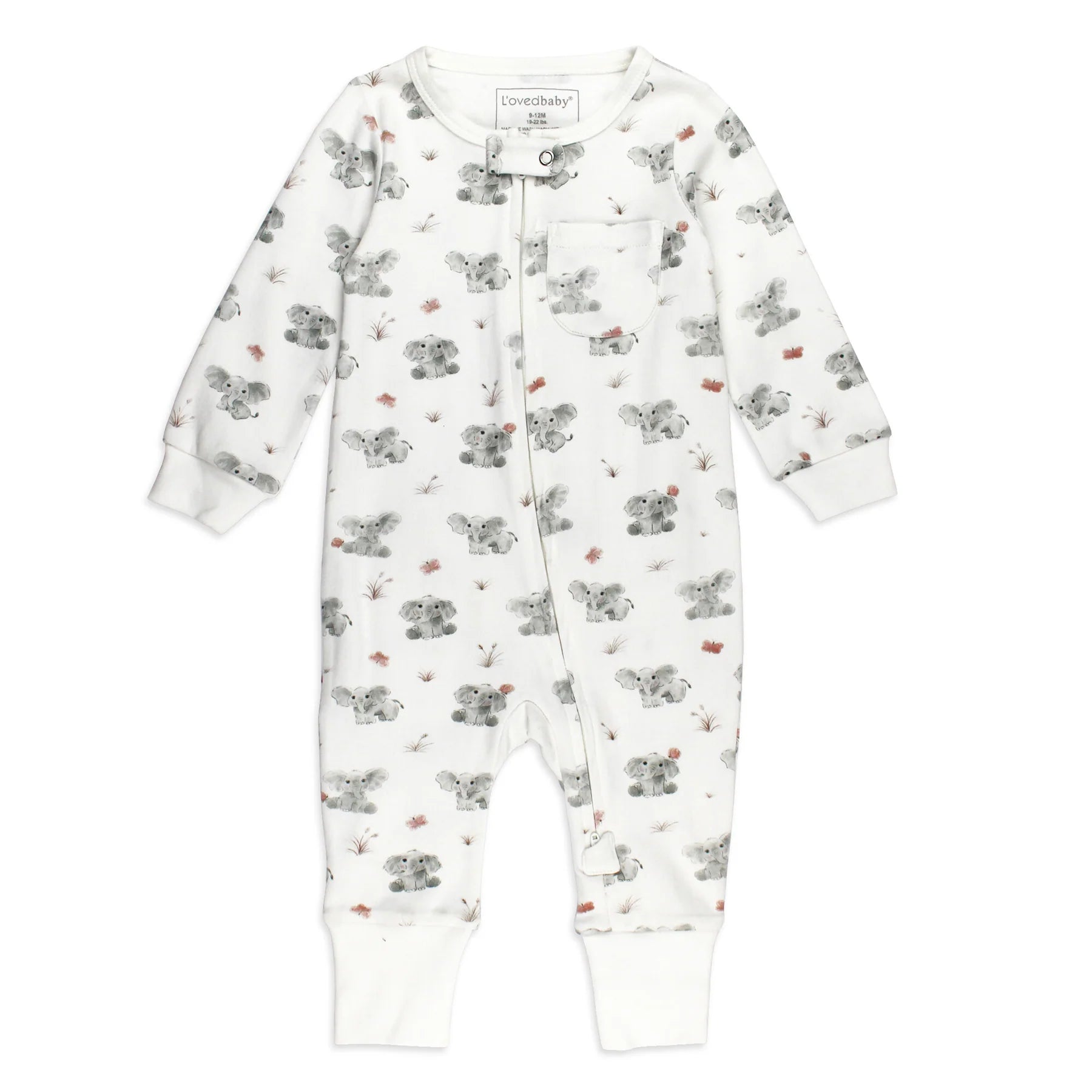 BABY ELEPHANT FOOTLESS ROMPER