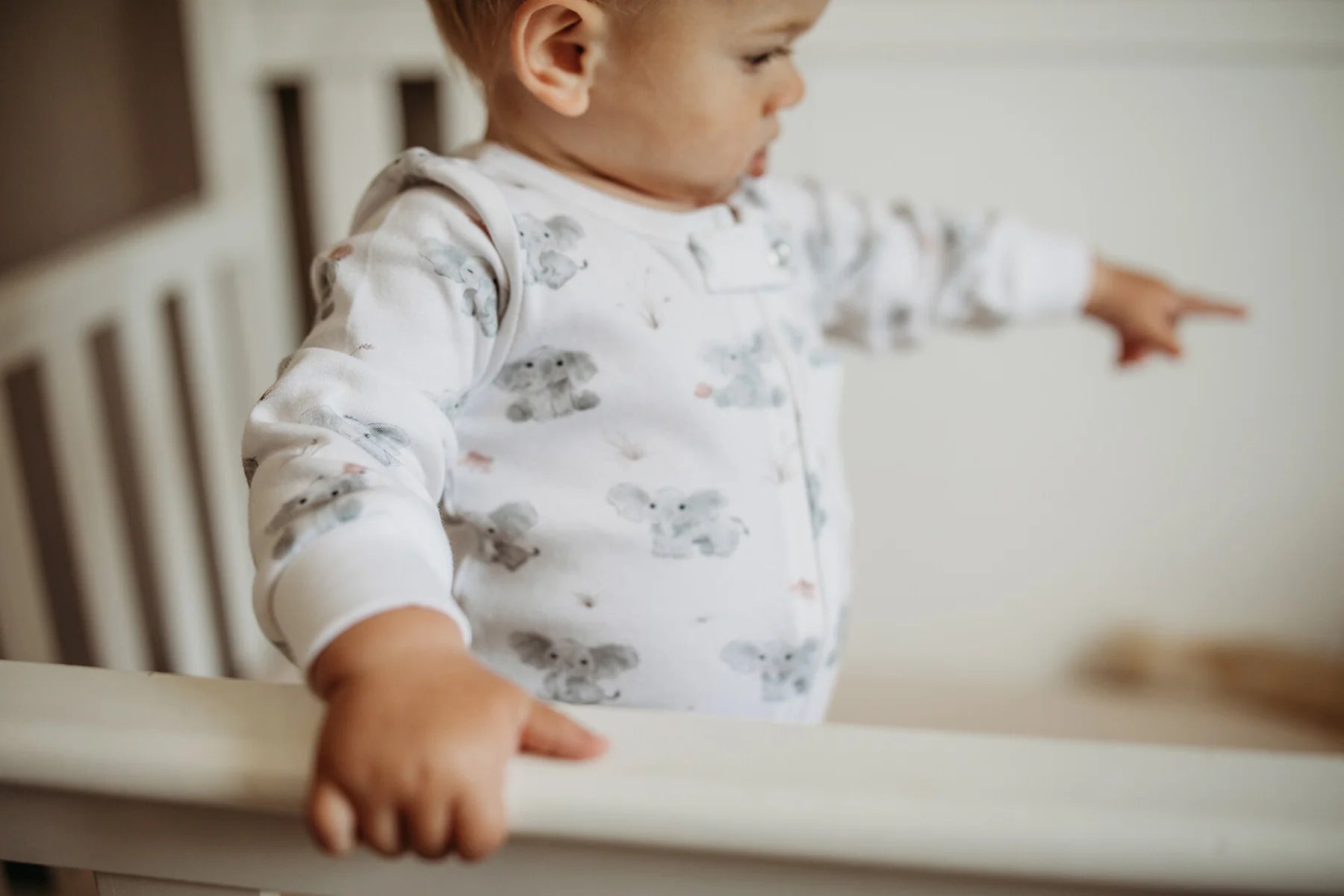 BABY ELEPHANT FOOTLESS ROMPER