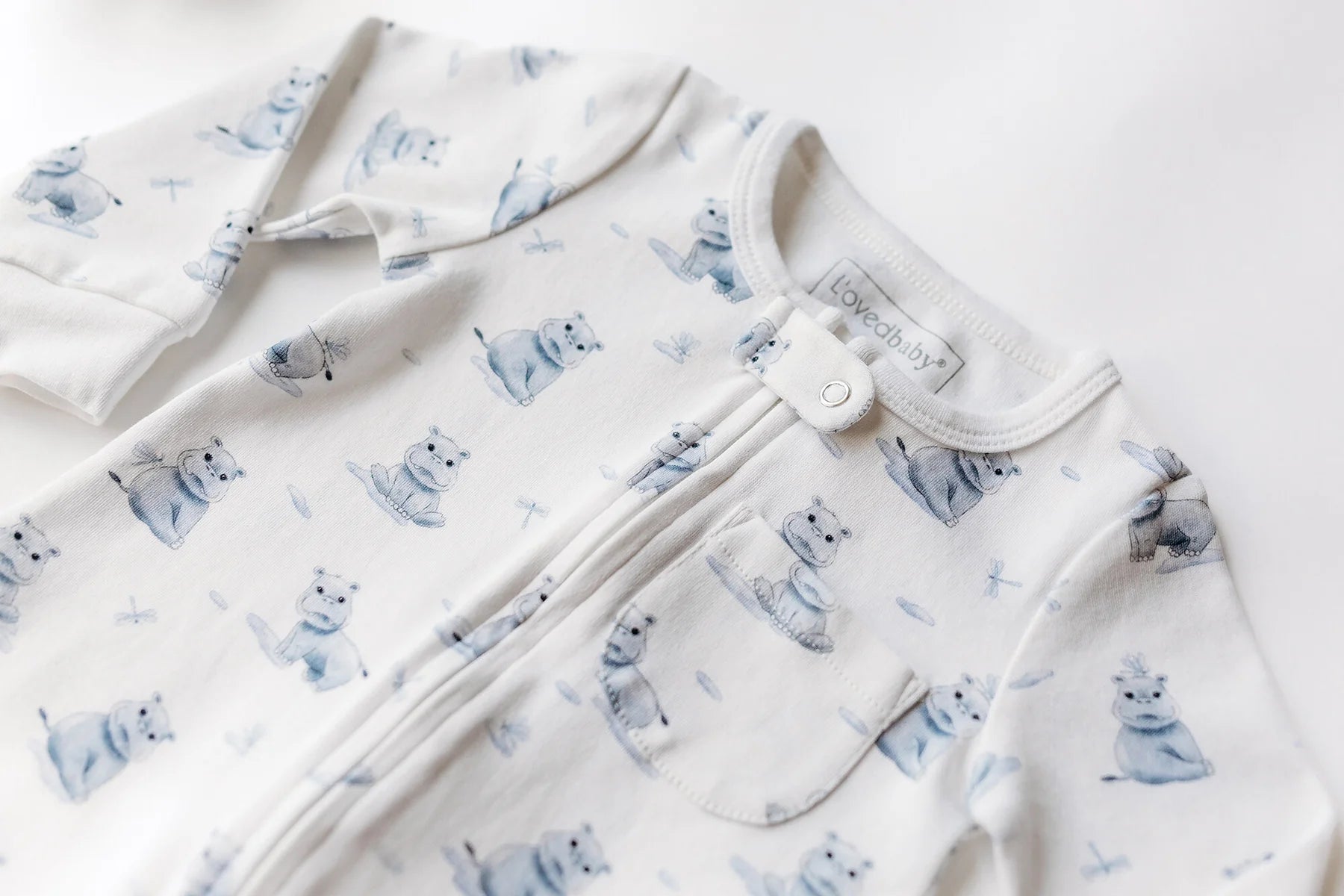 BABY HIPPO FOOTLESS ROMPER