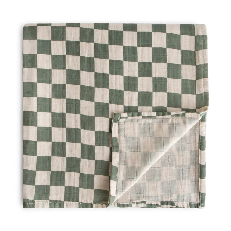 ORGANIC COTTON MUSLIN SWADDLE BLANKET - PRINT