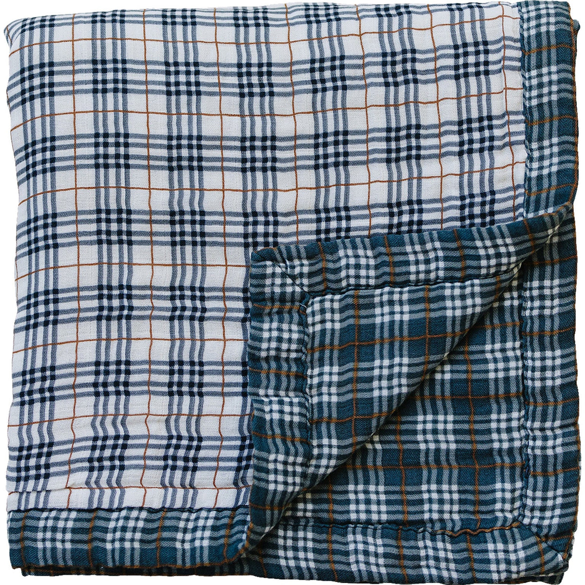 VINTAGE PLAID + NAVY PLAID MUSLIN QUILT