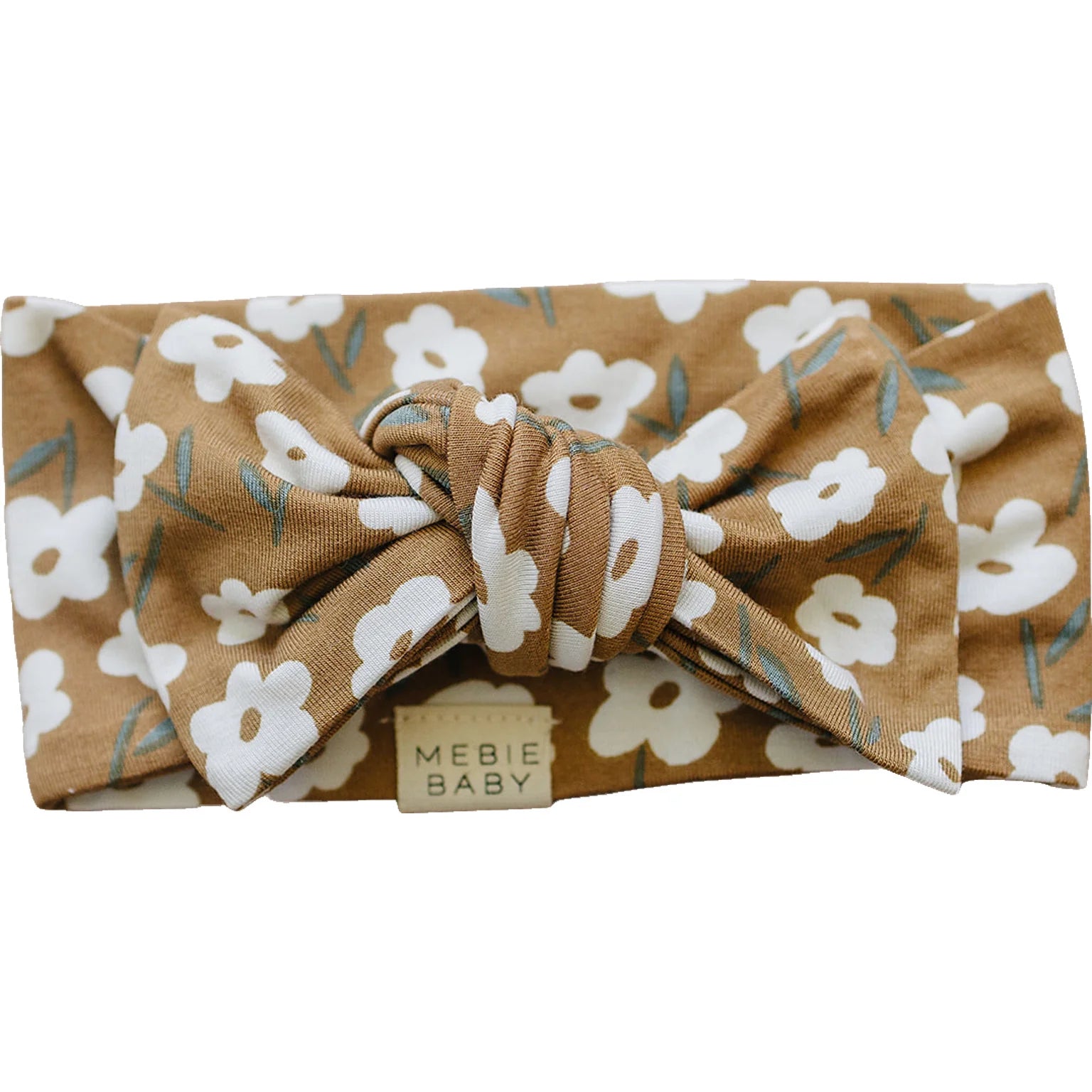 MUSTARD FLORAL BAMBOO HEAD WRAP