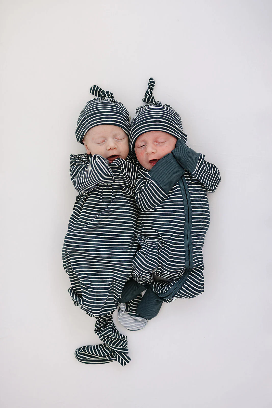 NAVY STRIPE RIBBED BAMBOO SLEEPER