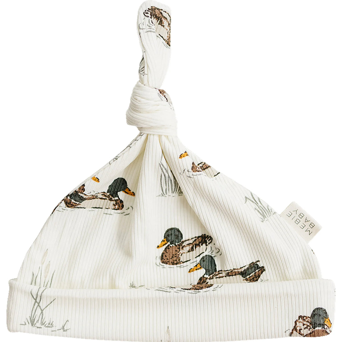 DUCKS BAMBOO NEWBORN KNOT HAT