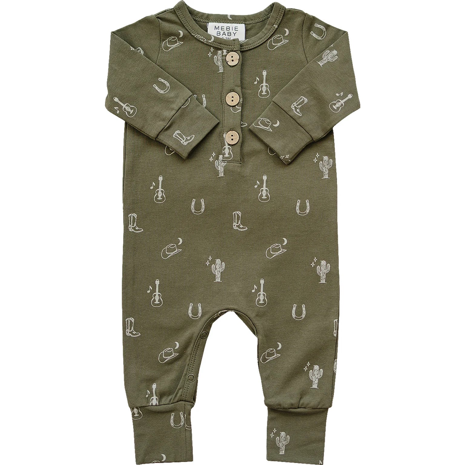 NASHVILLE LONG SLEEVE BUTTON ROMPER