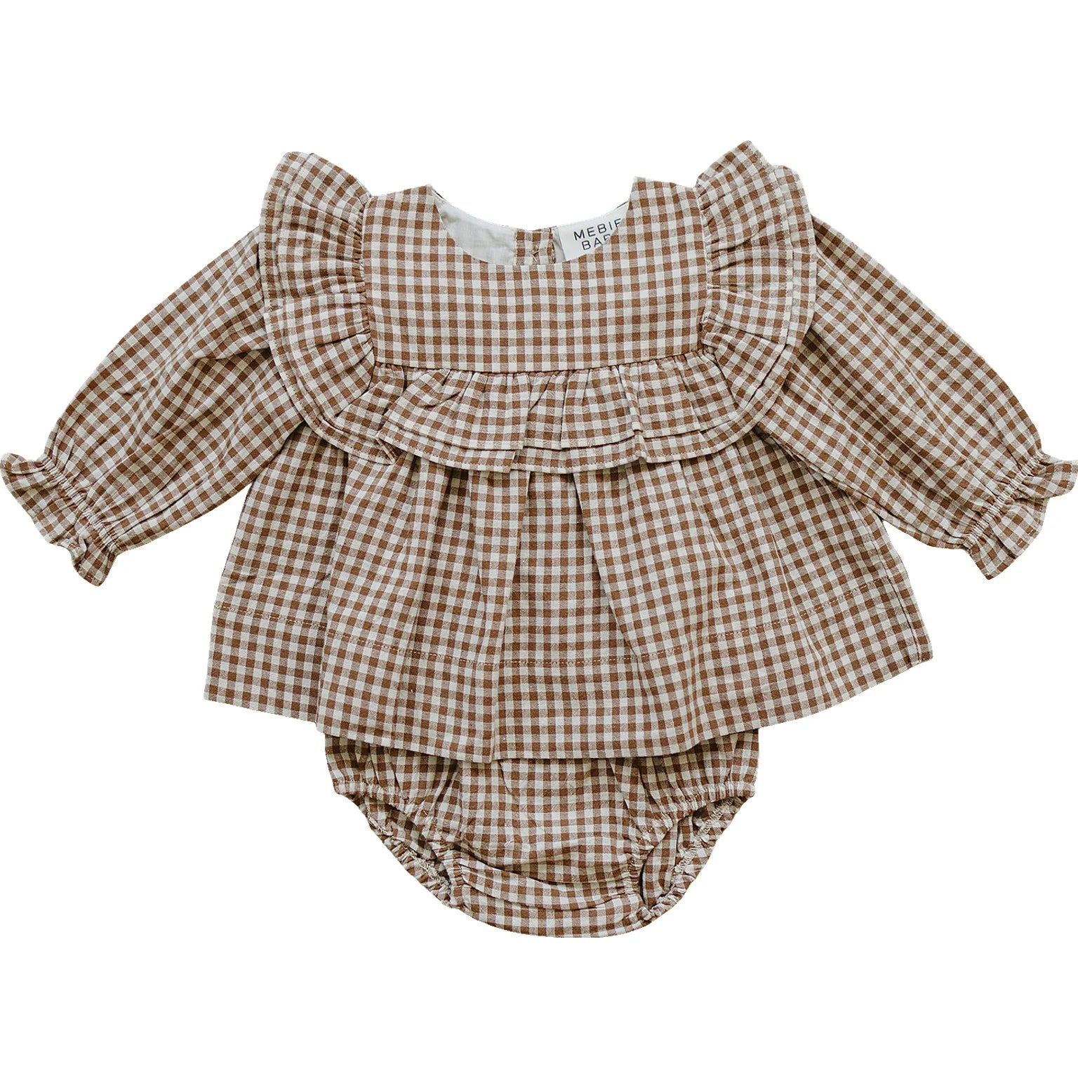 GINGHAM RUFFLE BLOOMER SET
