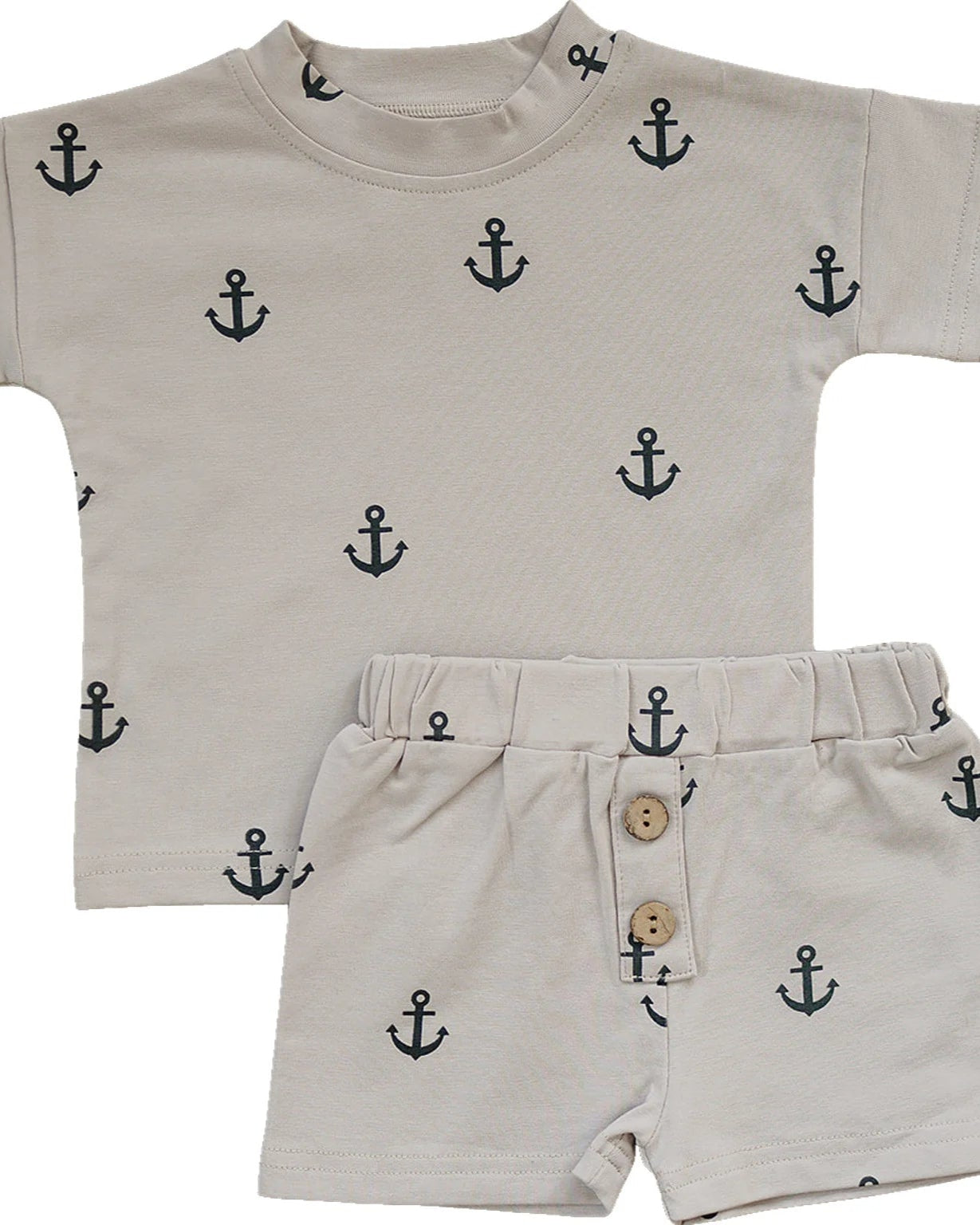 ANCHORS BUTTON SHORT SET