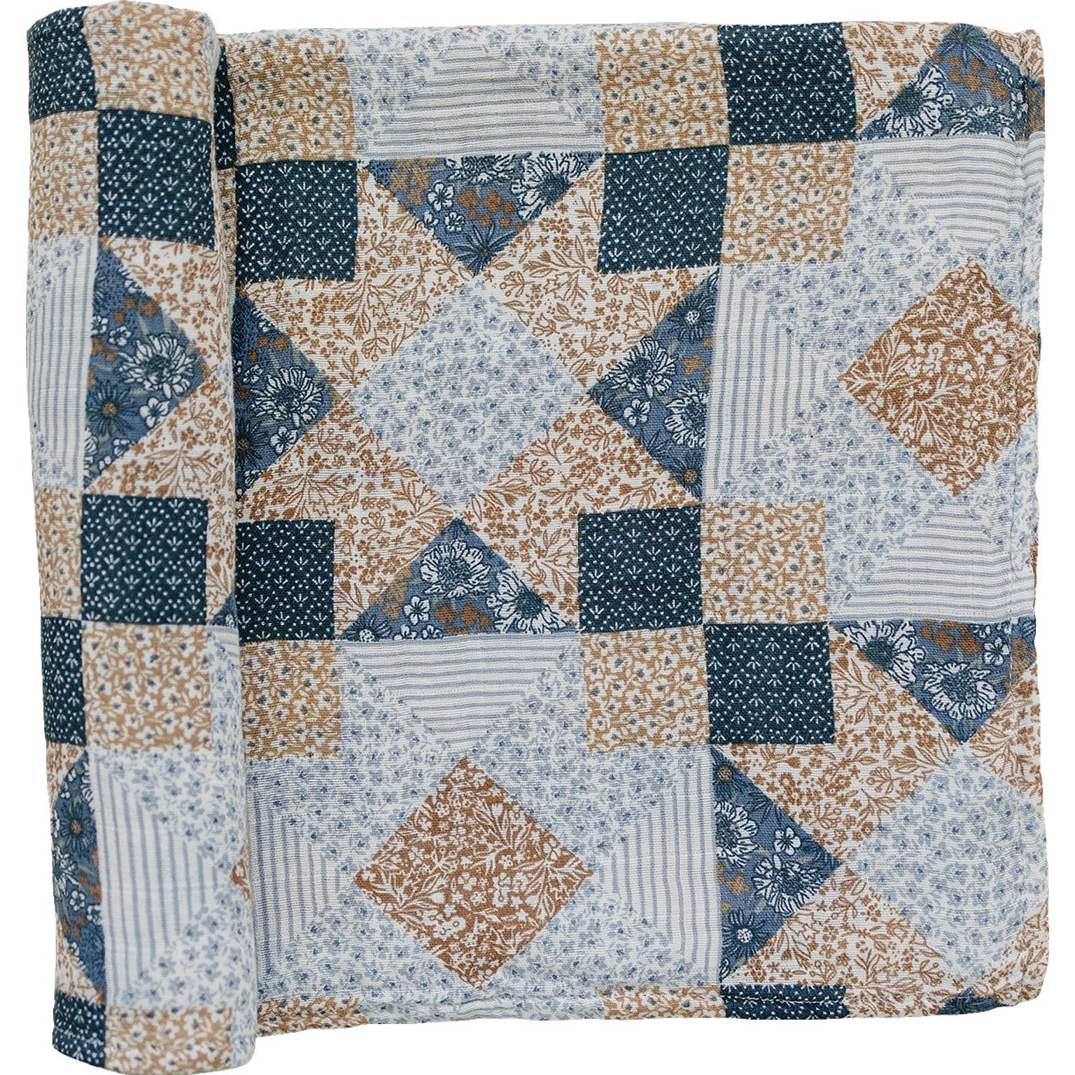 PATCHWORK MUSLIN SWADDLE BLANKET