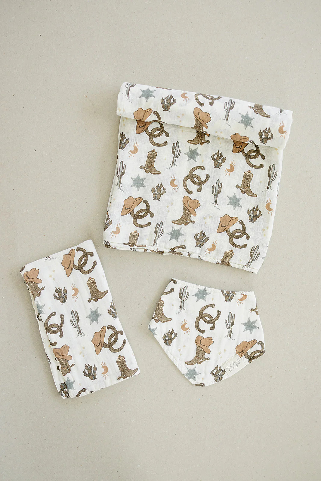 OUTLAW COWBOY MUSLIN SWADDLE BLANKET