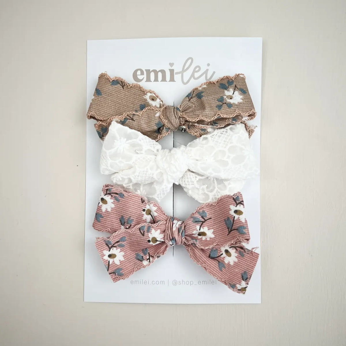 SPRING FLORALS BOW CLIPS