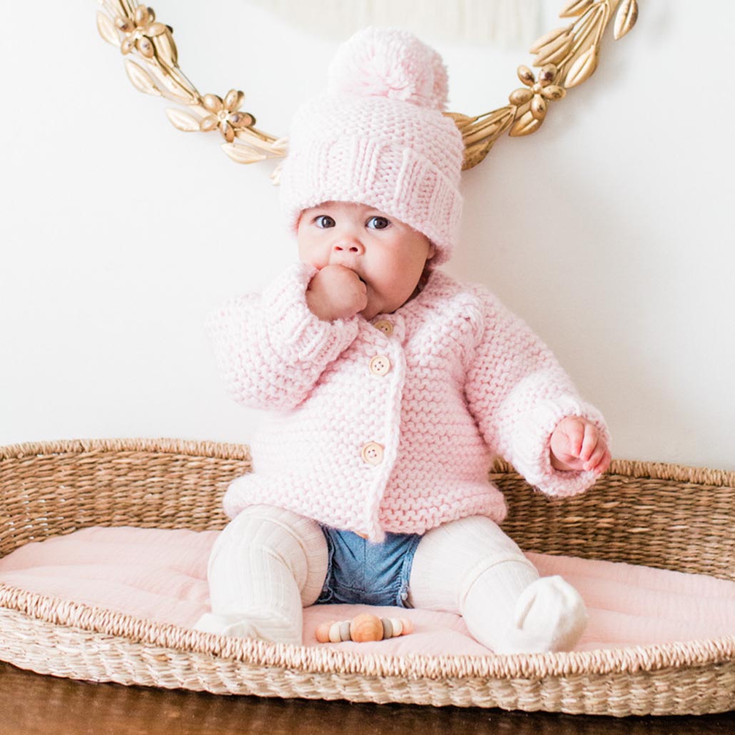 BLUSH PINK BEANIE