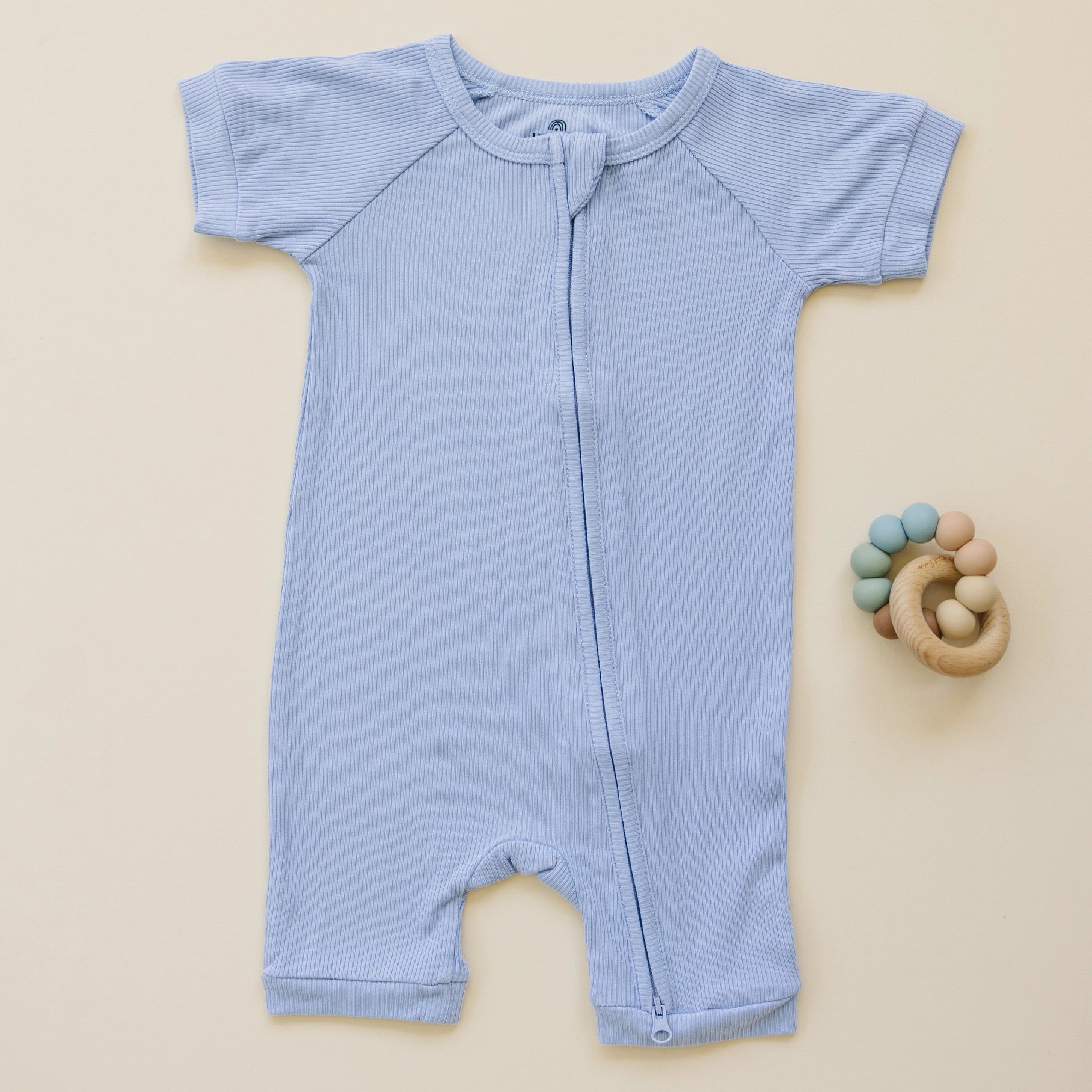 HUCKLEBERRY SHORTY ROMPER - BAMBOO