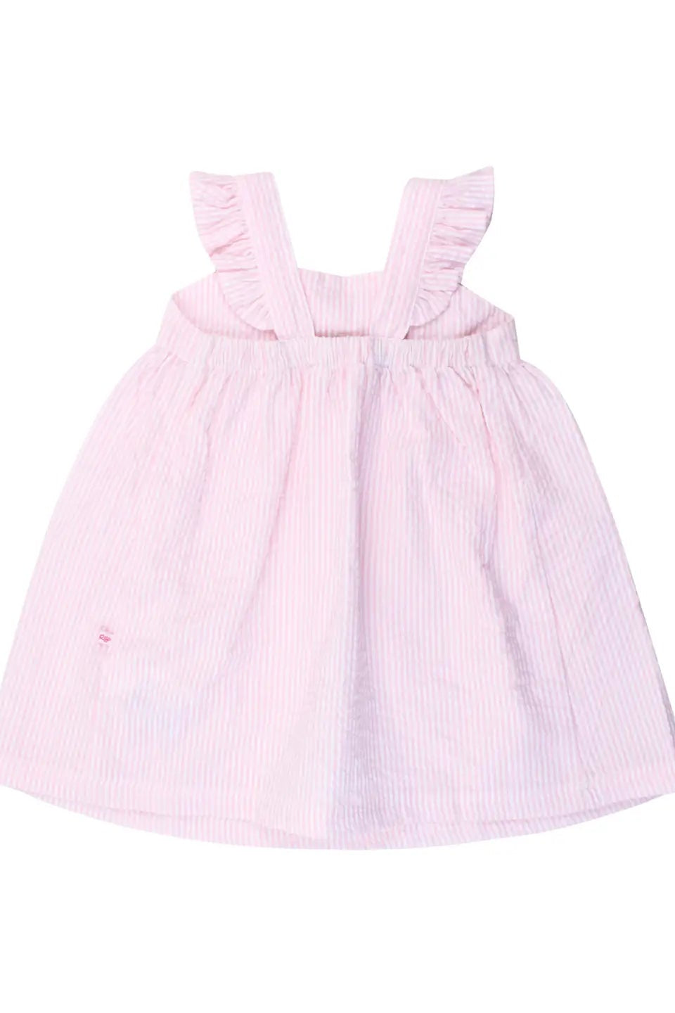 PINK FLUTTER BOW DRESS