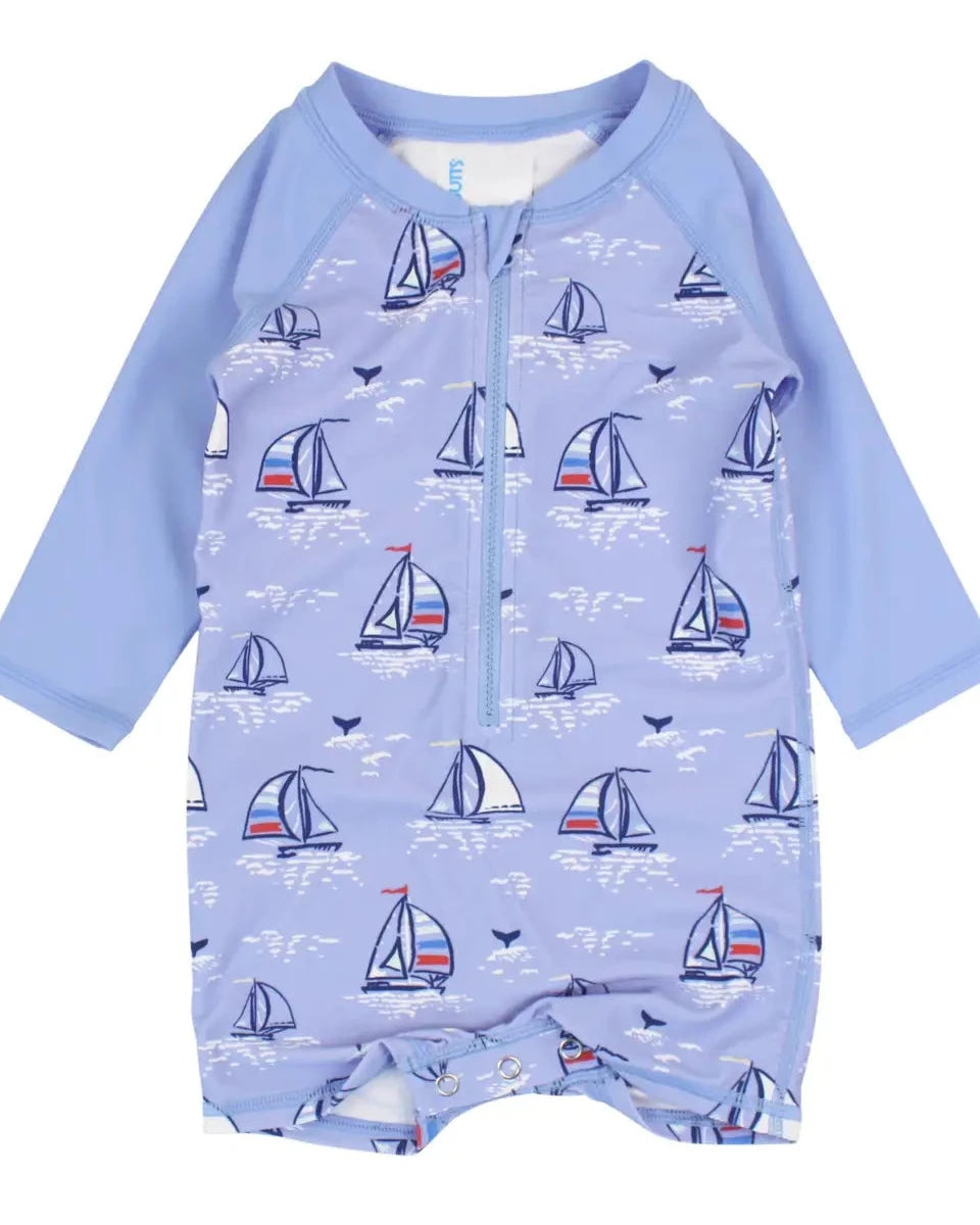 SEAS THE DAY ONE PIECE RASH GUARD