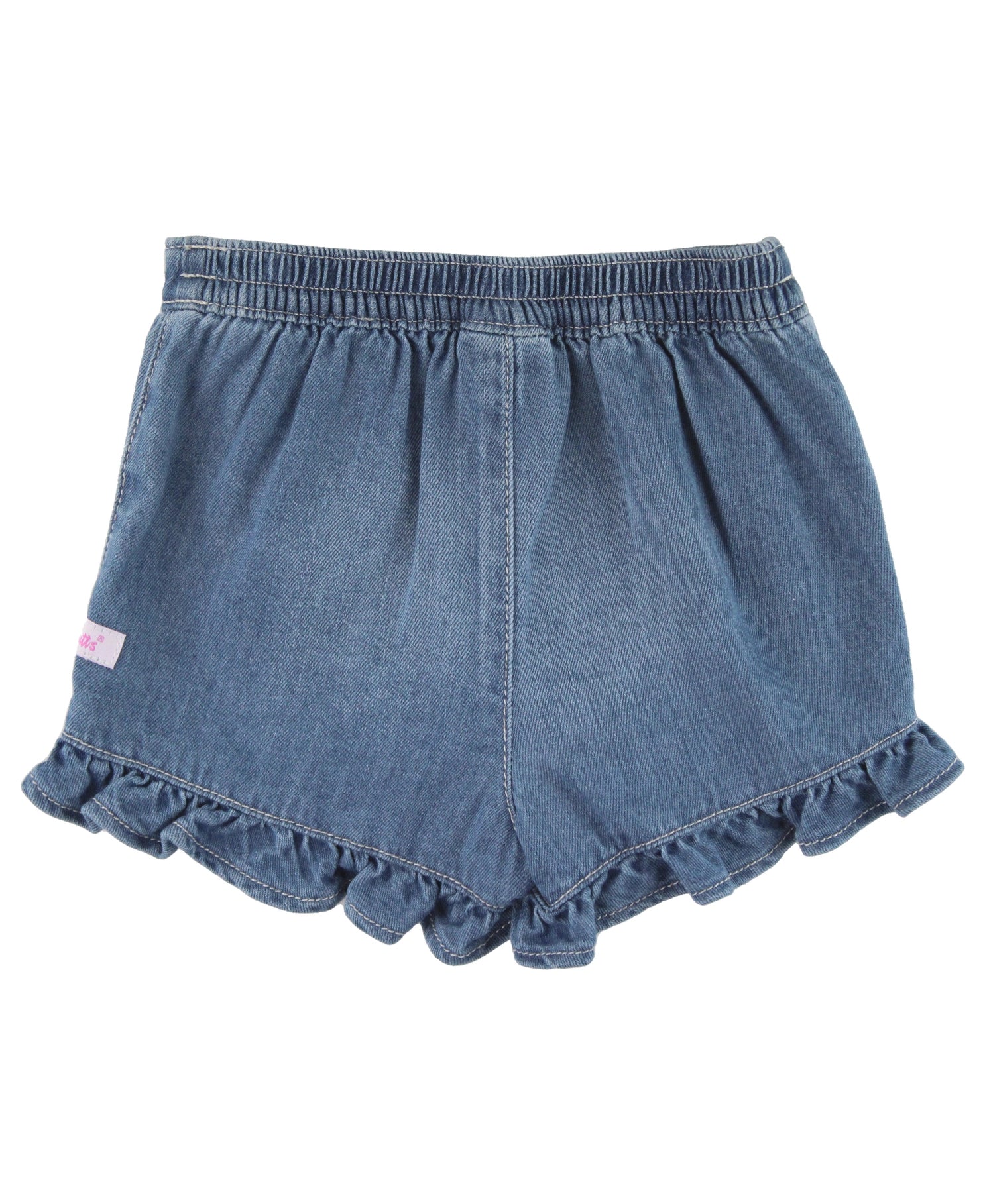 DENIM RUFFLE SKORT