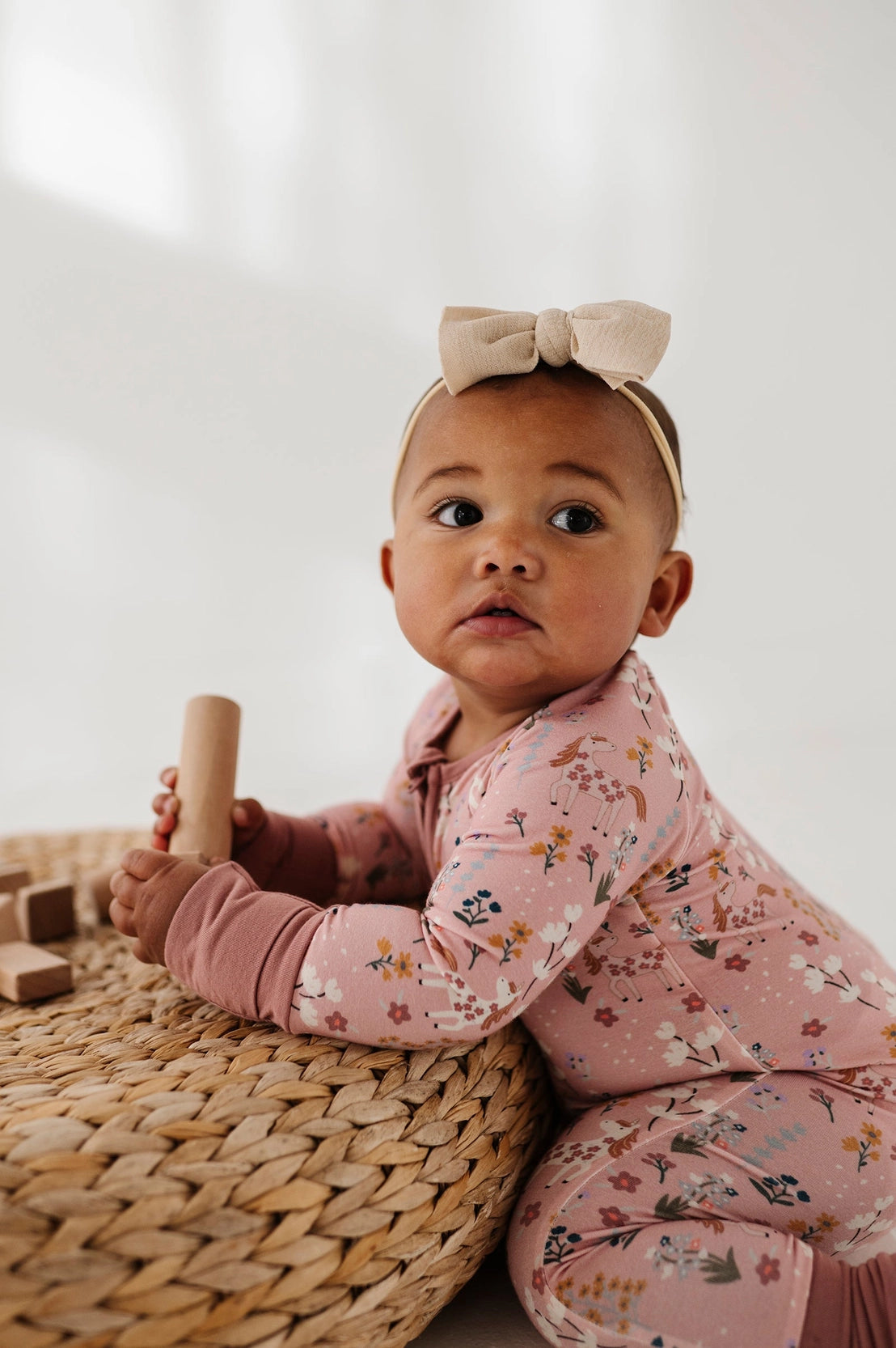 ZIP BAMBOO ROMPER - UNICORN
