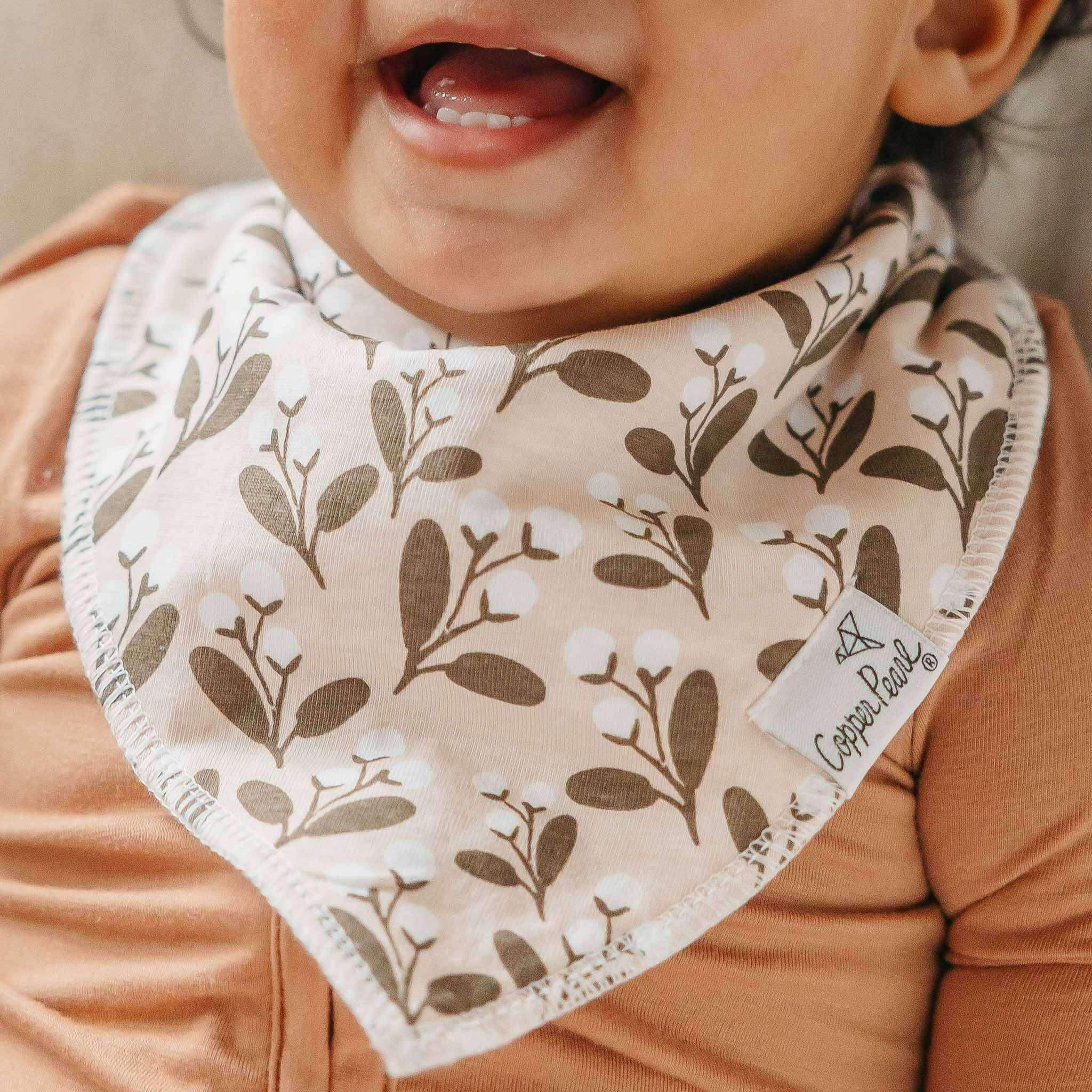 BABY BANDANA BIBS - OLIVE