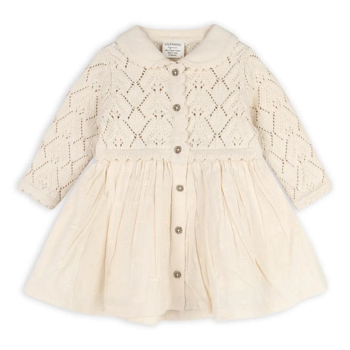 PHOEBE POINTELLE KNIT SWEATER DRESS