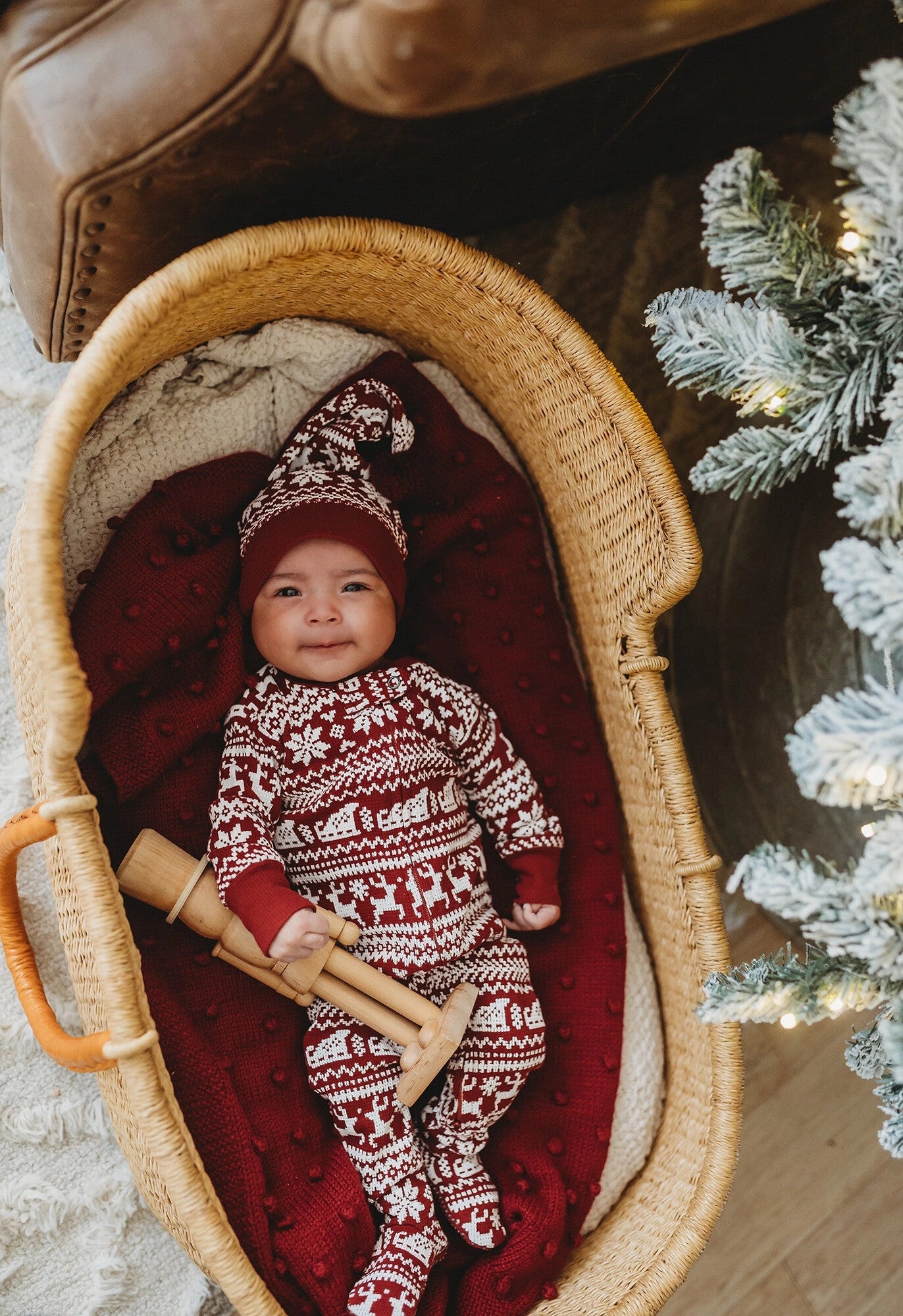 HOLIDAY ZIPPER FOOTIE SET - SANTA&